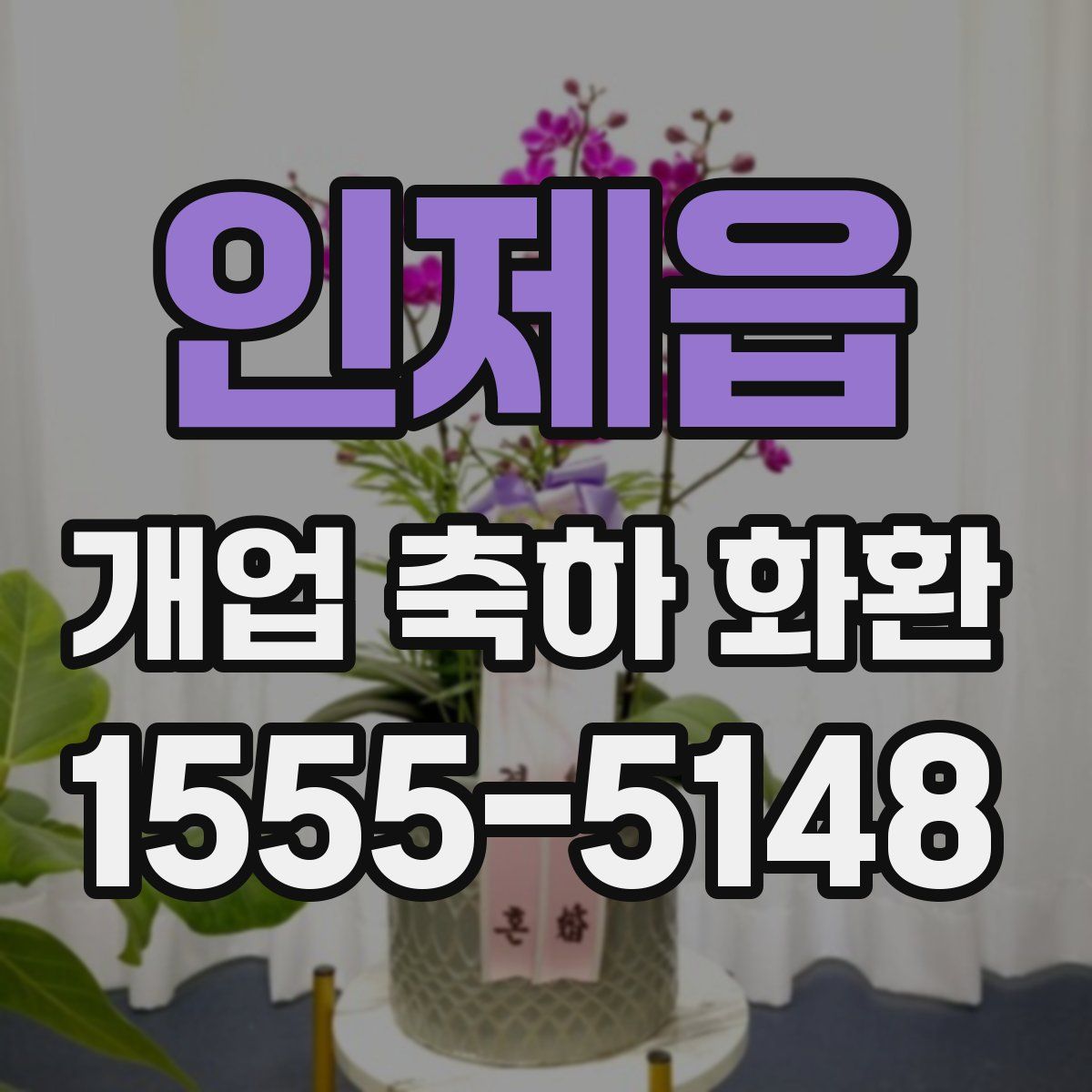 인제읍 개업 축하 화환