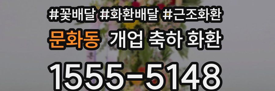 문화동 개업 축하 화환