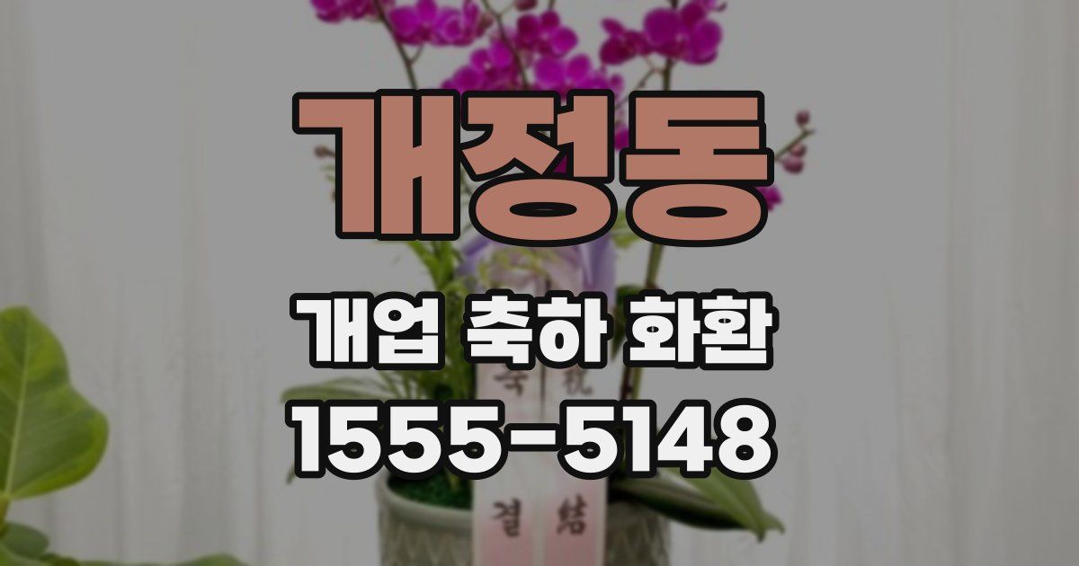 개정동 개업 축하 화환