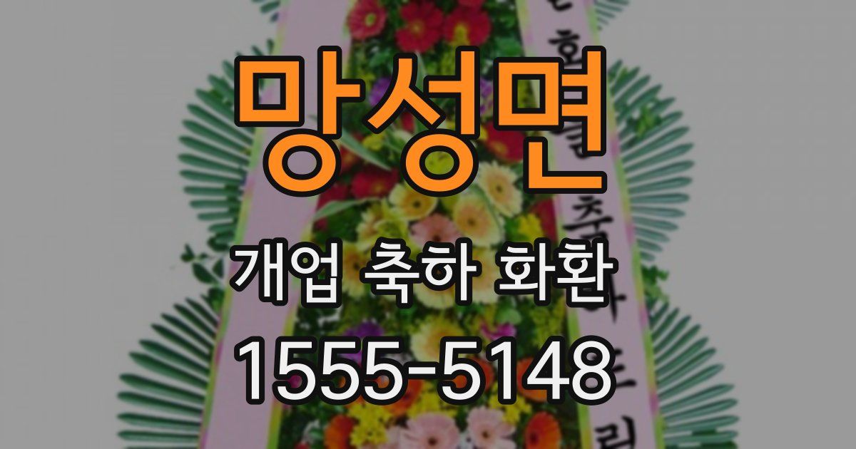 망성면 개업 축하 화환