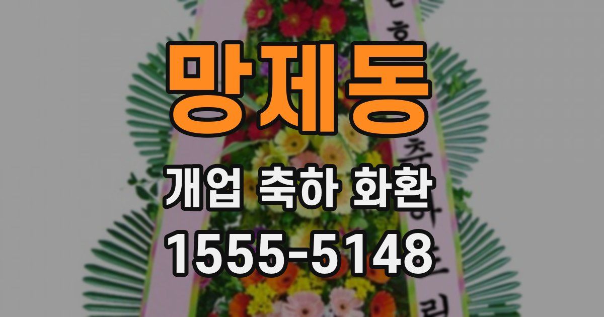 망제동 개업 축하 화환