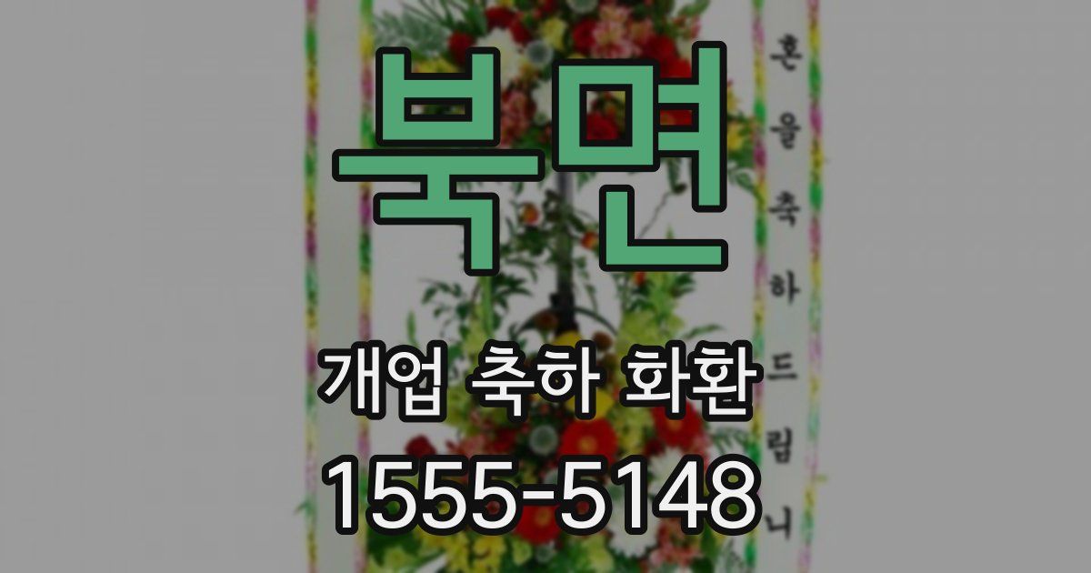 북면 개업 축하 화환