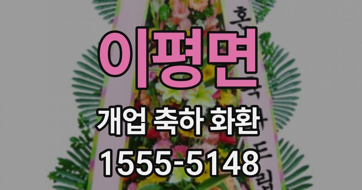 이평면 개업 축하 화환