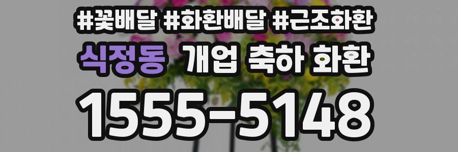 식정동 개업 축하 화환