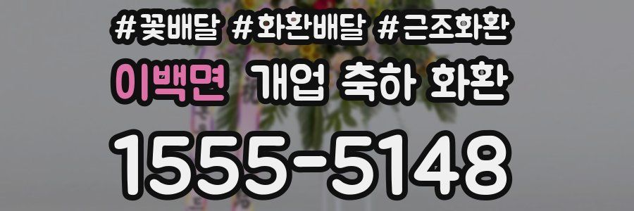 이백면 개업 축하 화환