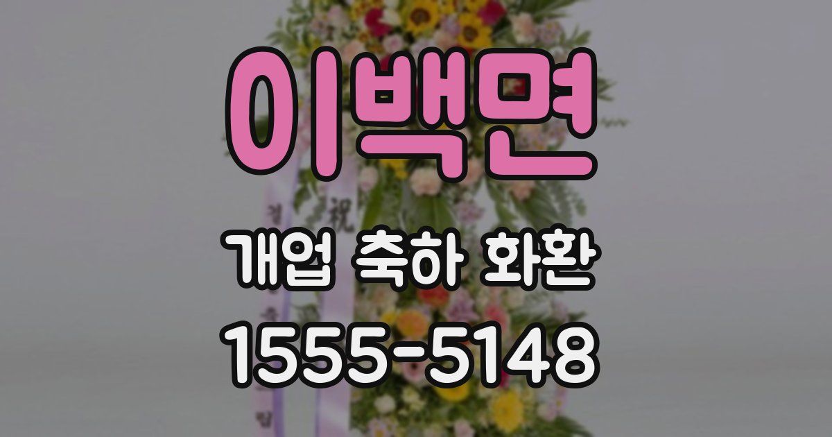 이백면 개업 축하 화환