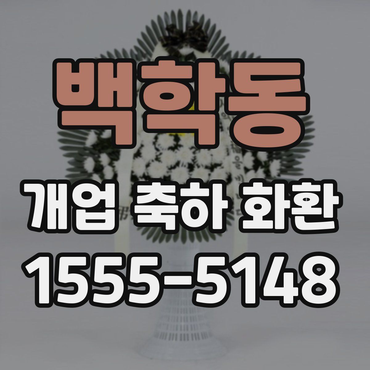 백학동 개업 축하 화환