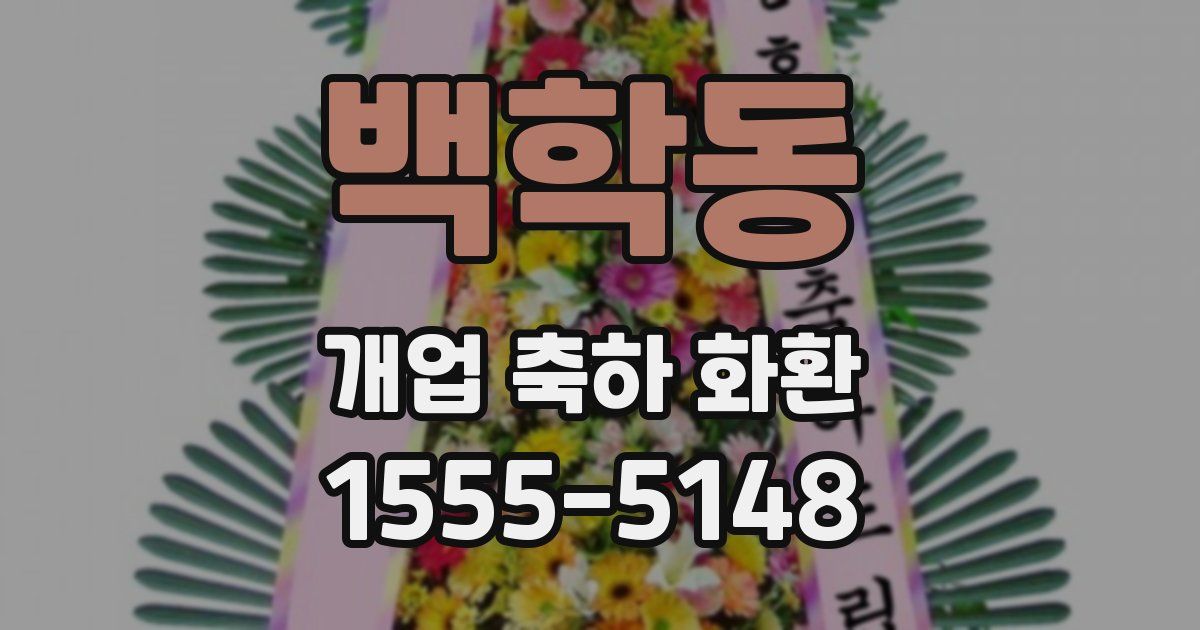 백학동 개업 축하 화환