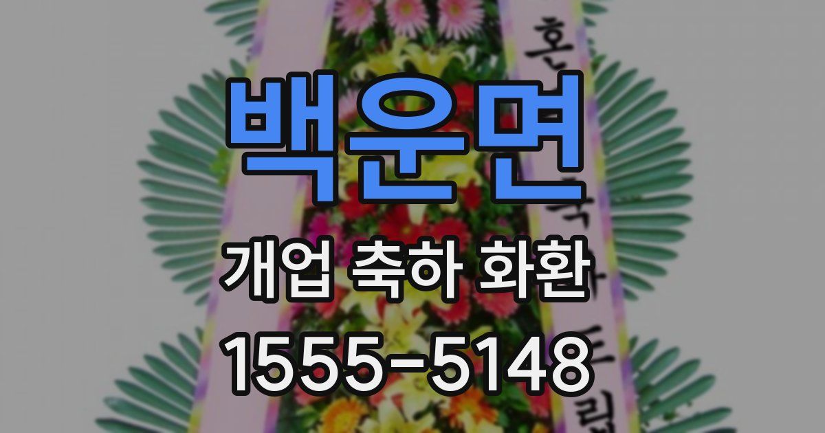 백운면 개업 축하 화환