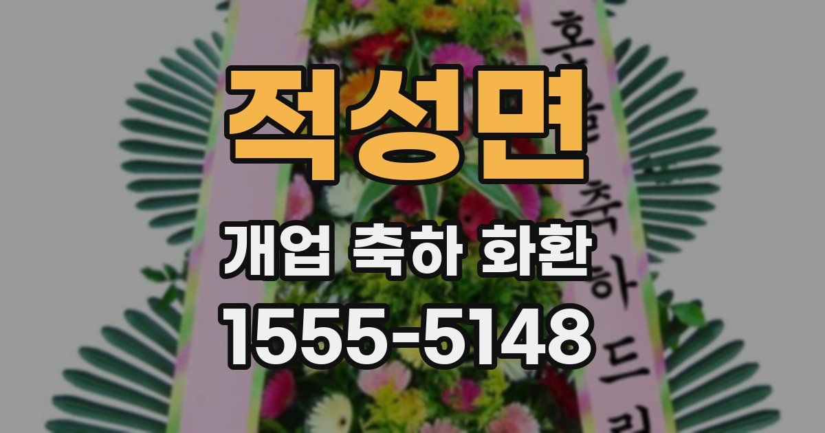 적성면 개업 축하 화환