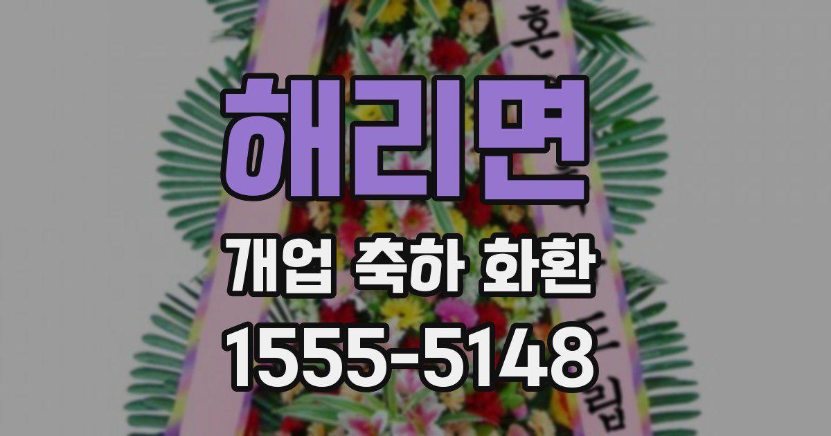 해리면 개업 축하 화환