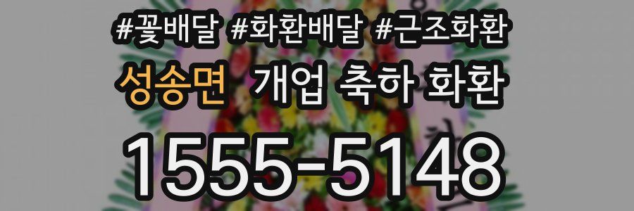 성송면 개업 축하 화환
