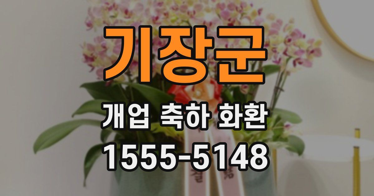 기장군 개업 축하 화환