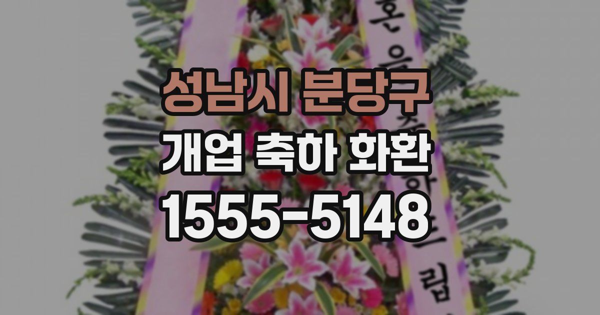 성남시 분당구 개업 축하 화환