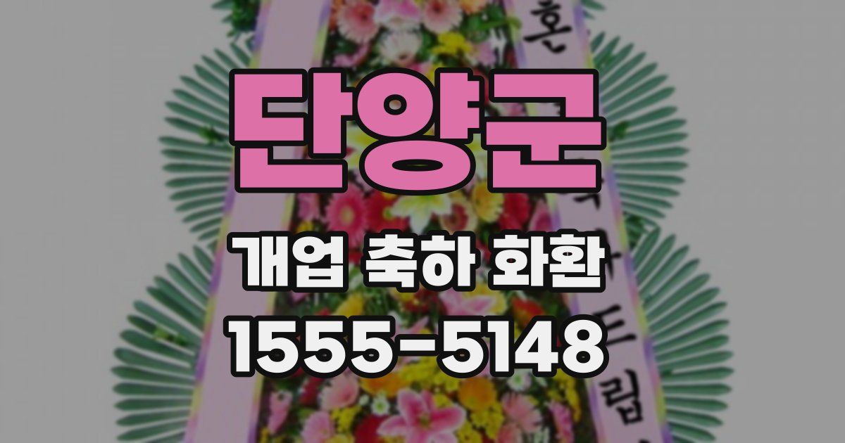 단양군 개업 축하 화환