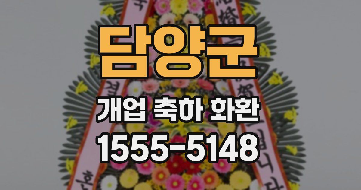 담양군 개업 축하 화환