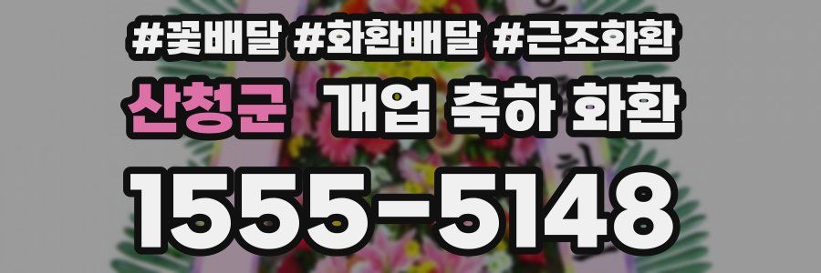 산청군 개업 축하 화환