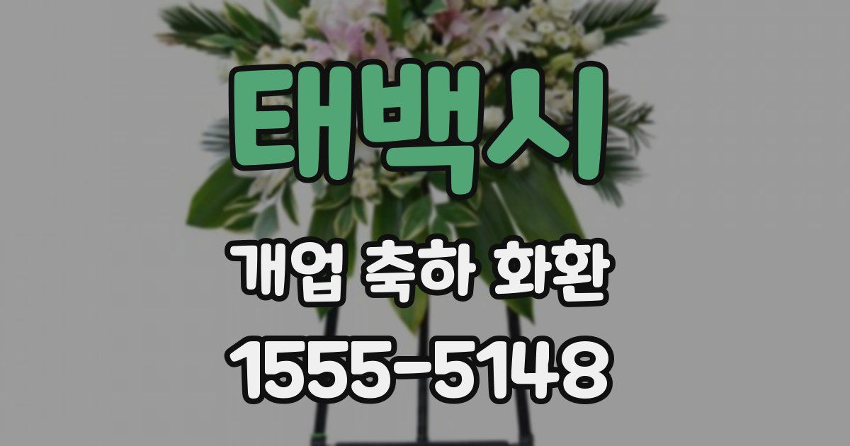 태백시 개업 축하 화환