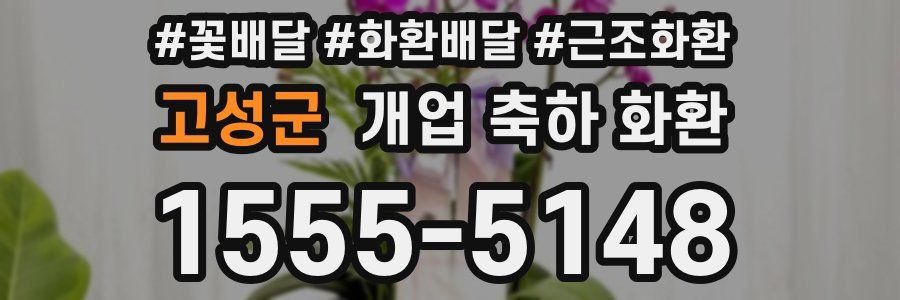 고성군 개업 축하 화환