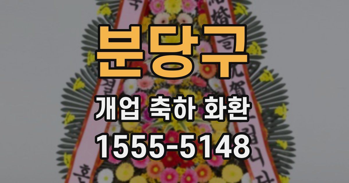 분당구 개업 축하 화환
