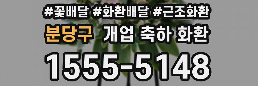 분당구 개업 축하 화환