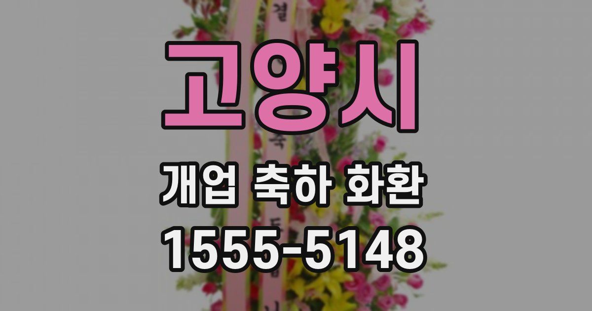 고양시 개업 축하 화환