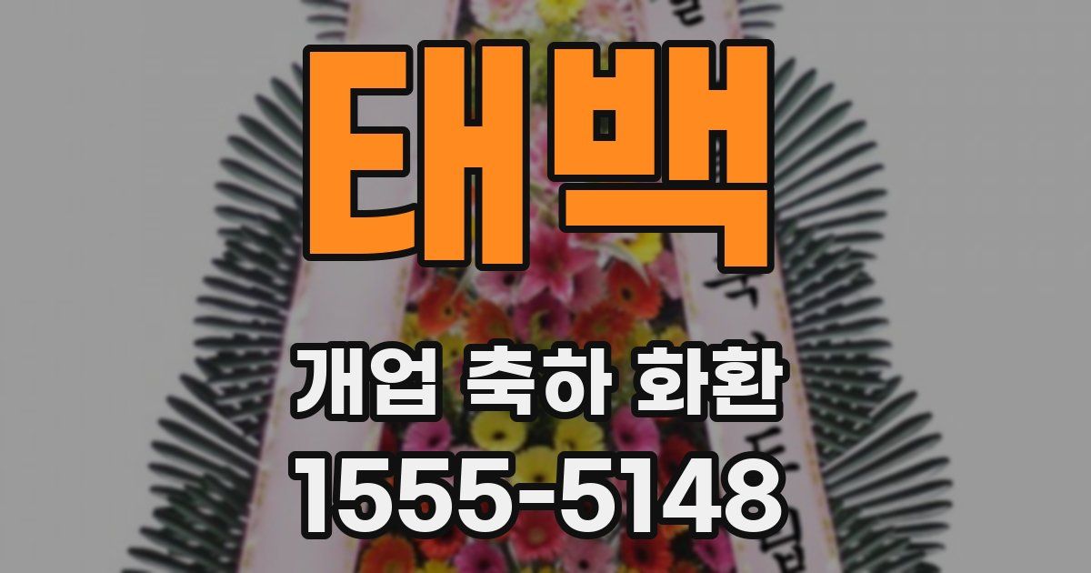 태백 개업 축하 화환