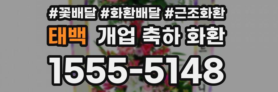 태백 개업 축하 화환