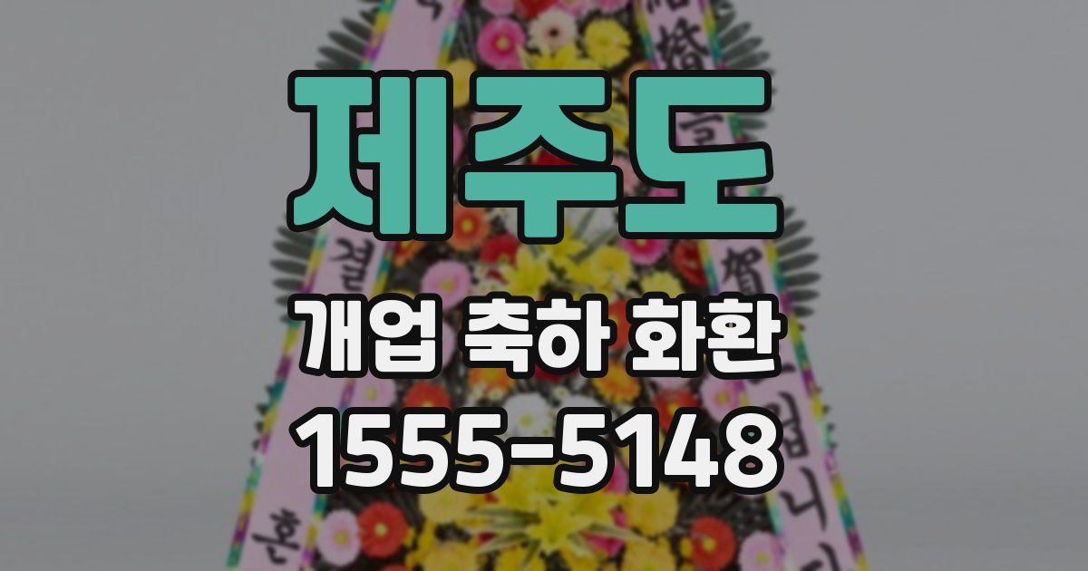 제주도 개업 축하 화환