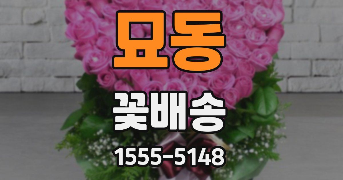 묘동 꽃배송