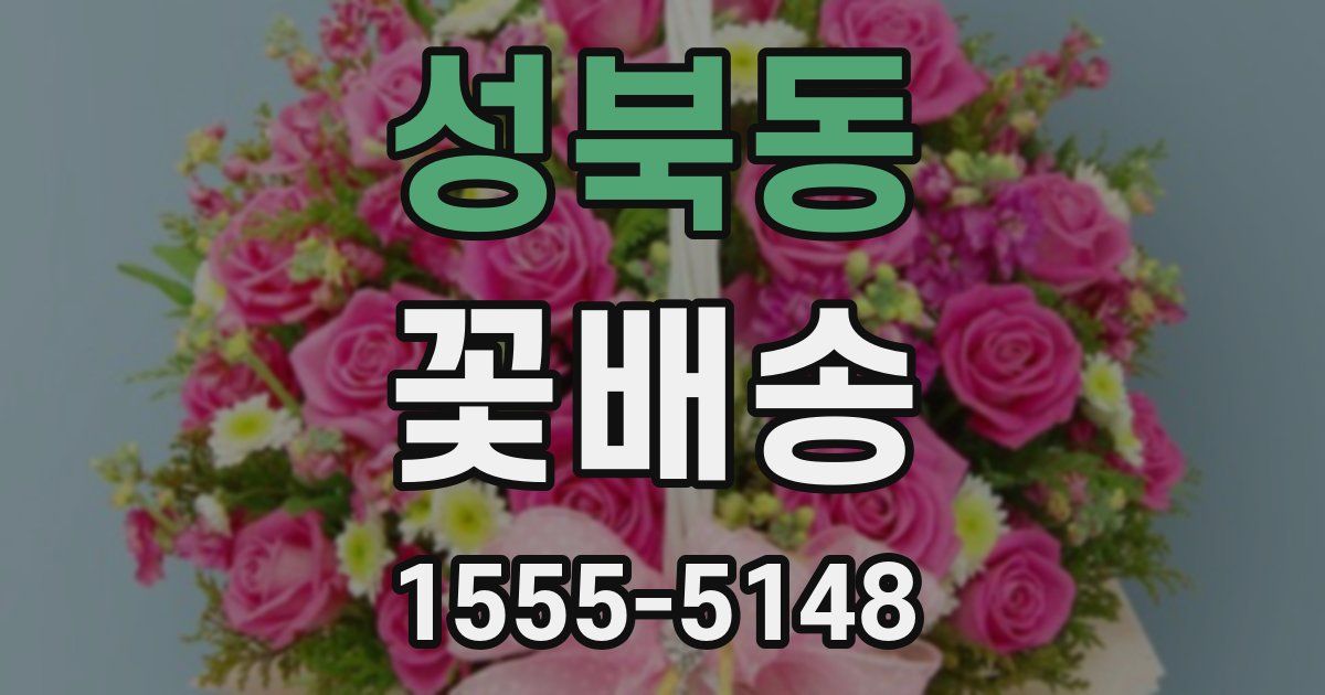 성북동 꽃배송