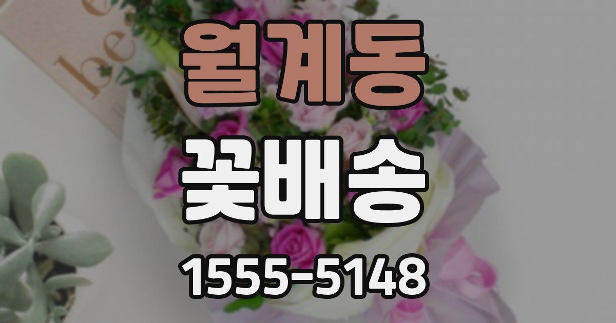 월계동 꽃배송
