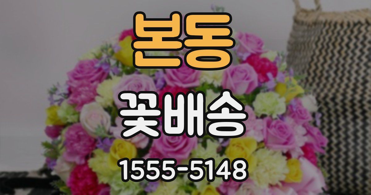 본동 꽃배송