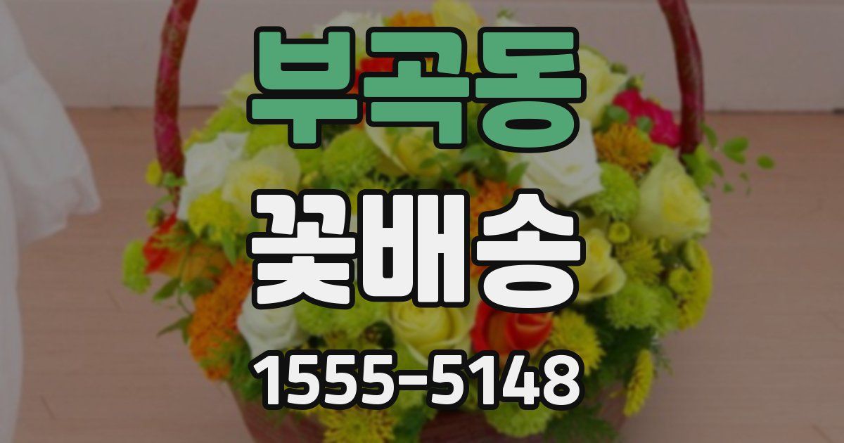 부곡동 꽃배송