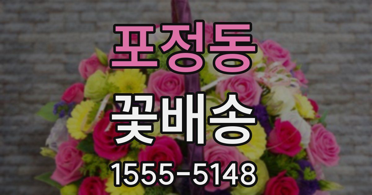 포정동 꽃배송