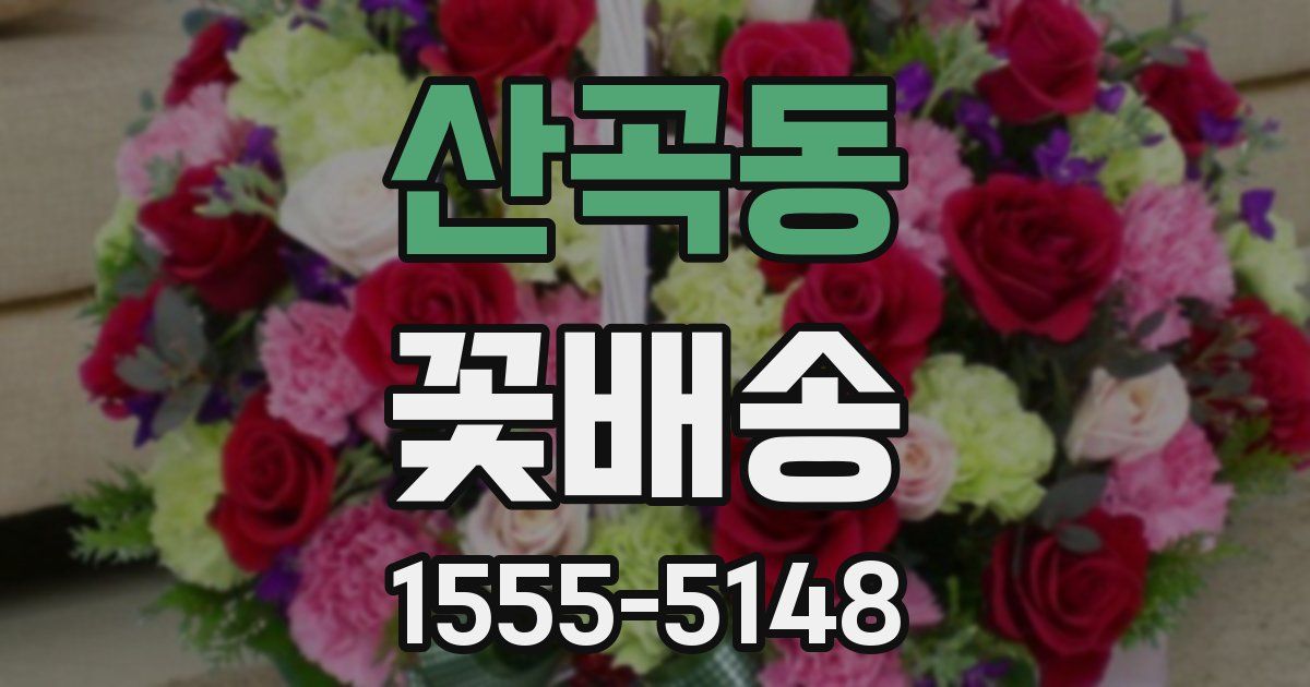 산곡동 꽃배송