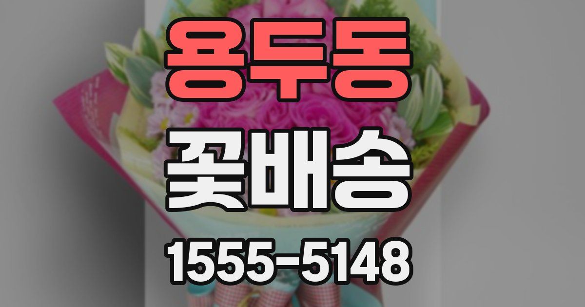 용두동 꽃배송