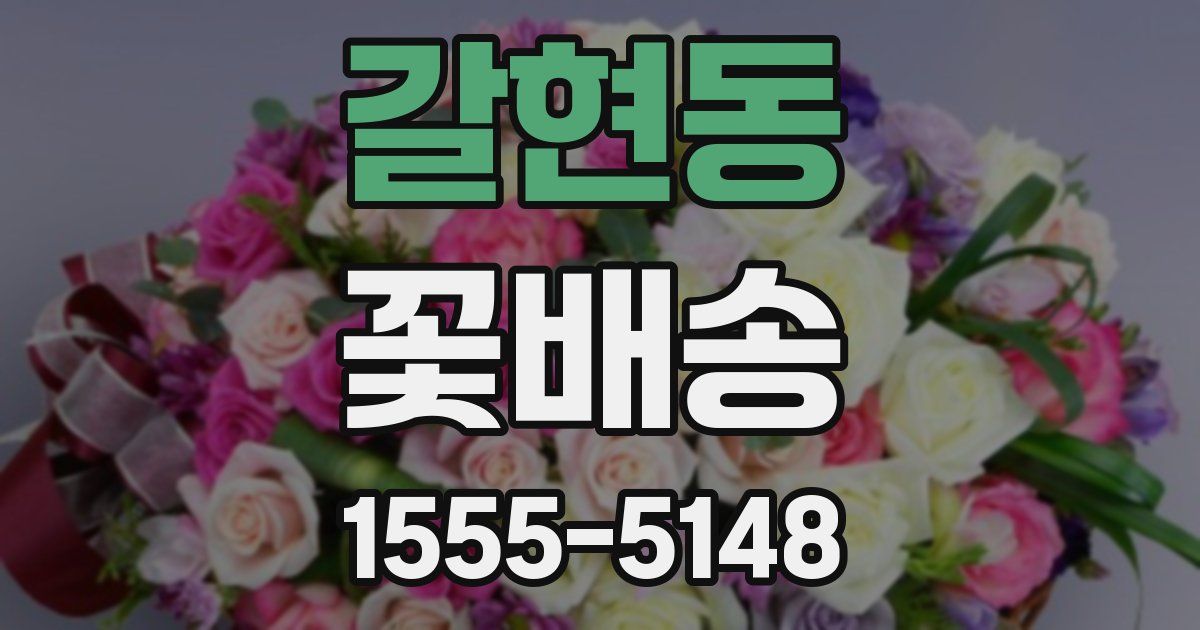 갈현동 꽃배송