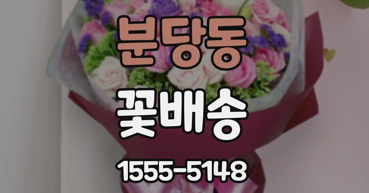 분당동 꽃배송