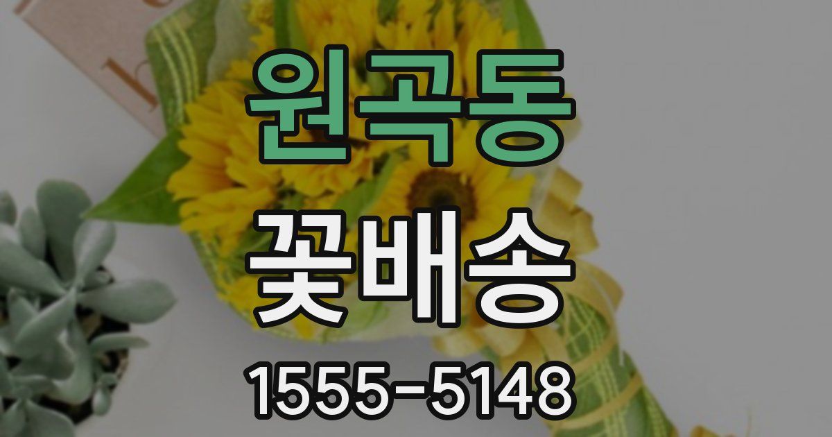 원곡동 꽃배송