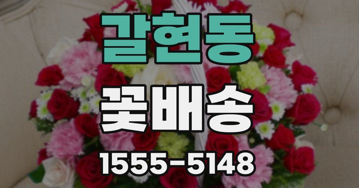 갈현동 꽃배송