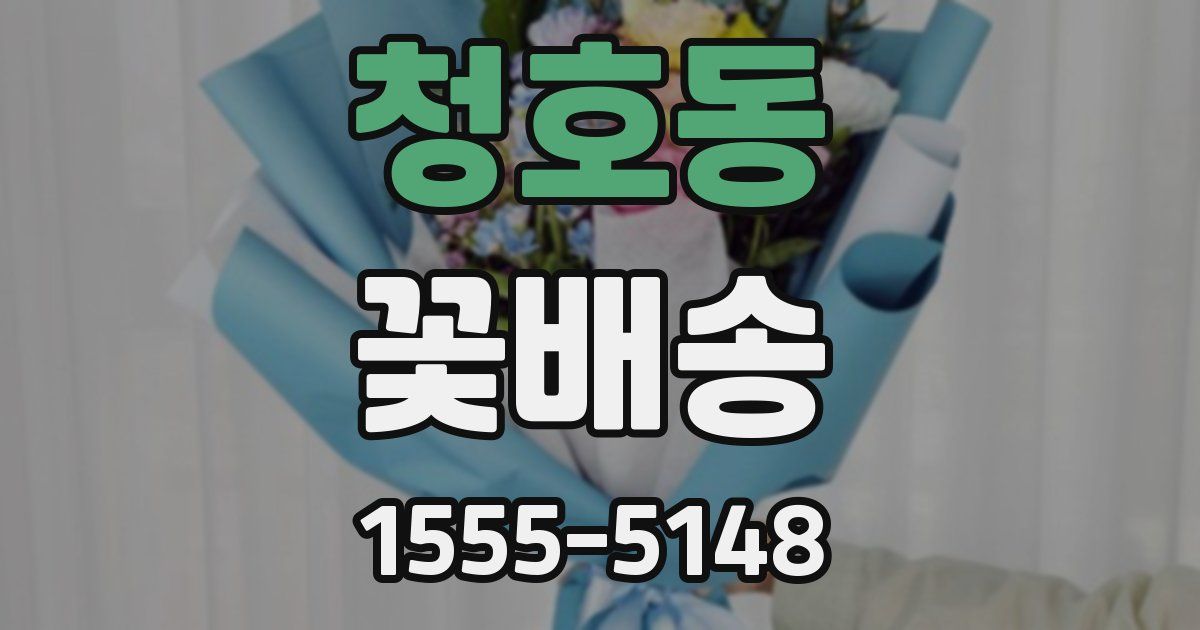 청호동 꽃배송