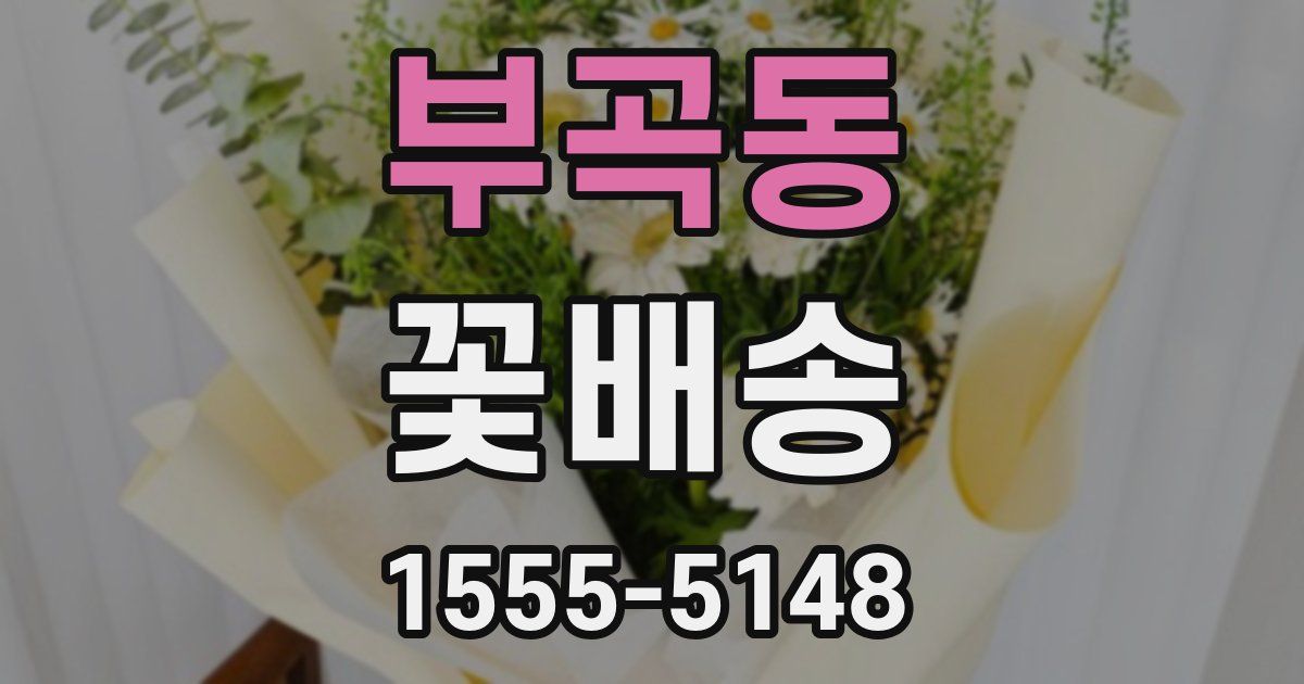 부곡동 꽃배송