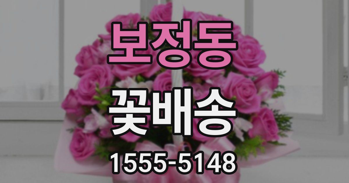 보정동 꽃배송