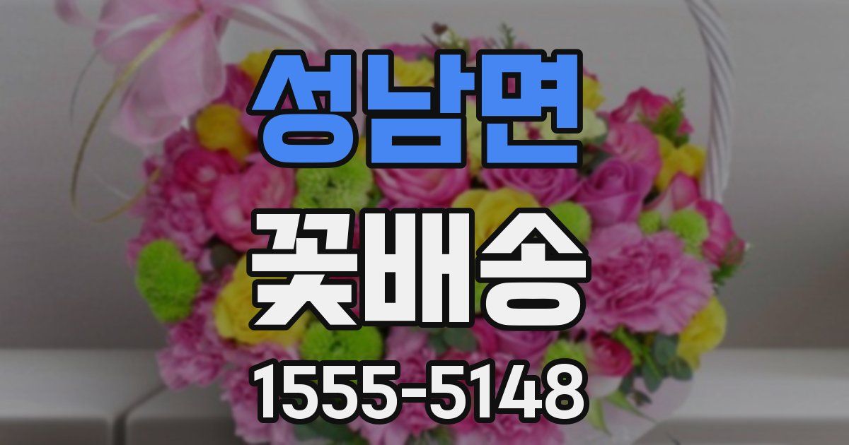 성남면 꽃배송