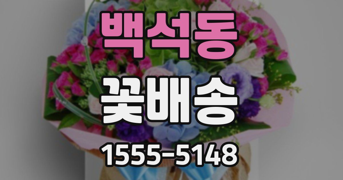 백석동 꽃배송