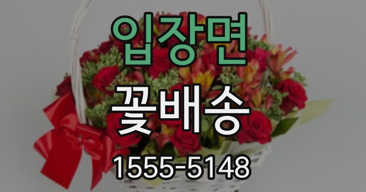 입장면 꽃배송