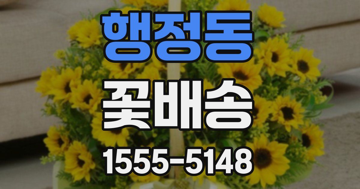행정동 꽃배송