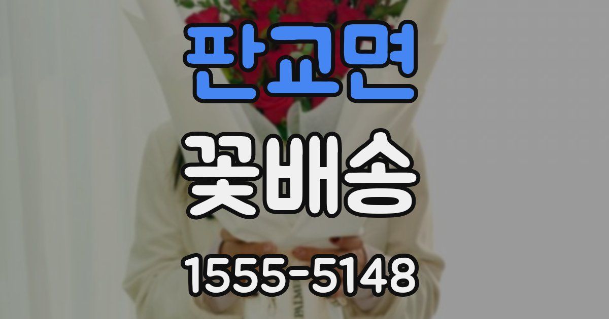 판교면 꽃배송