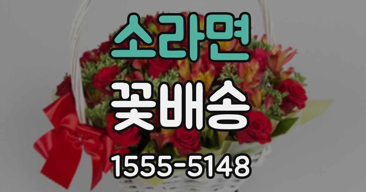 소라면 꽃배송